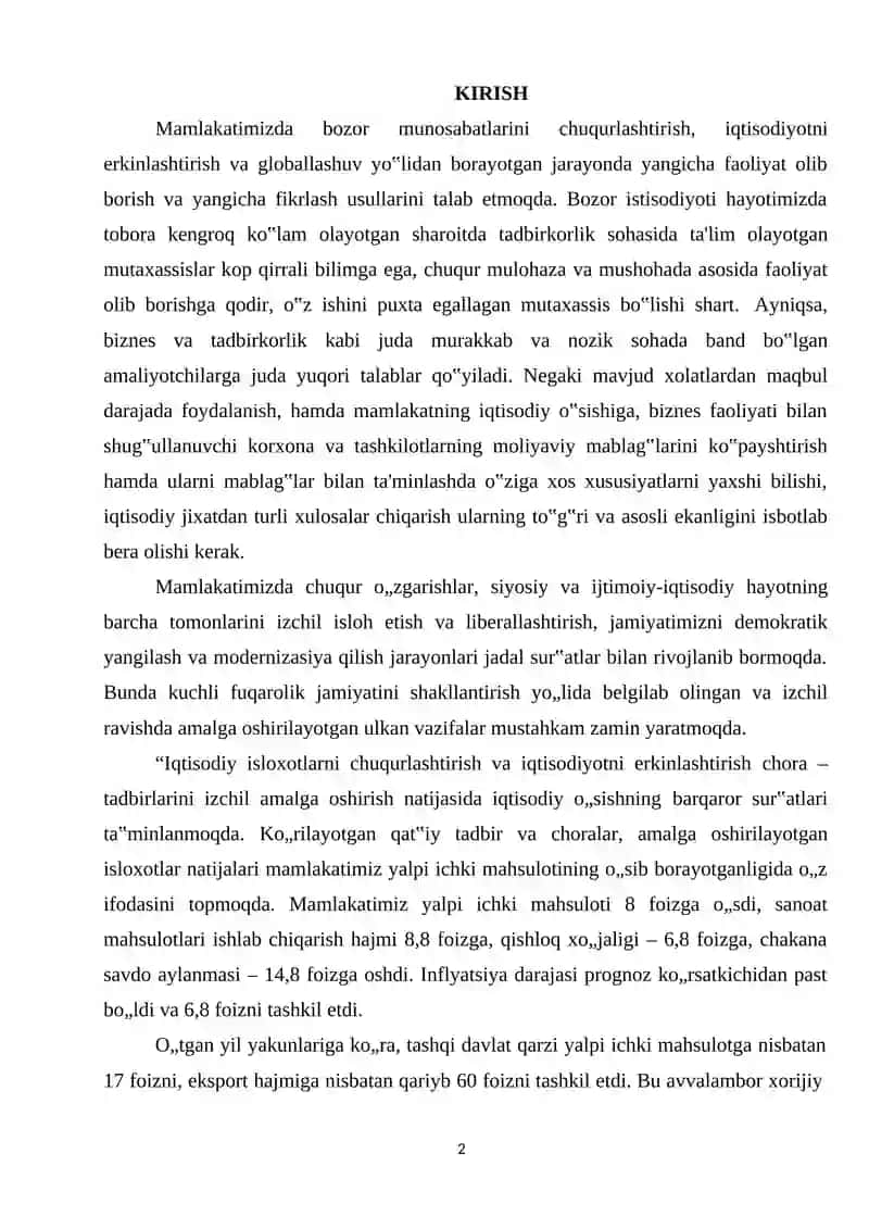 Kompaniya strategiyasini boshqarish 2