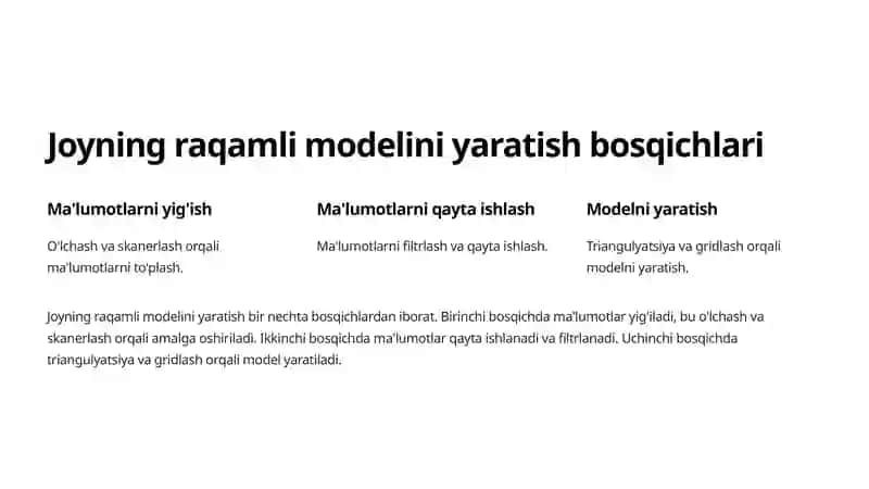 Credo-Mix tizimida joyning raqamli modelini chizish 2