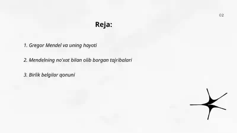 Mendel qonunlari 2