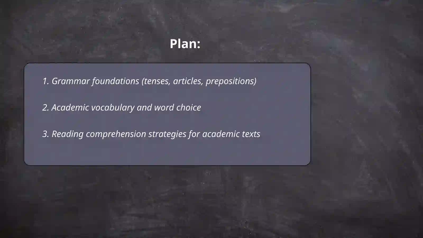 General English and Academic English 2