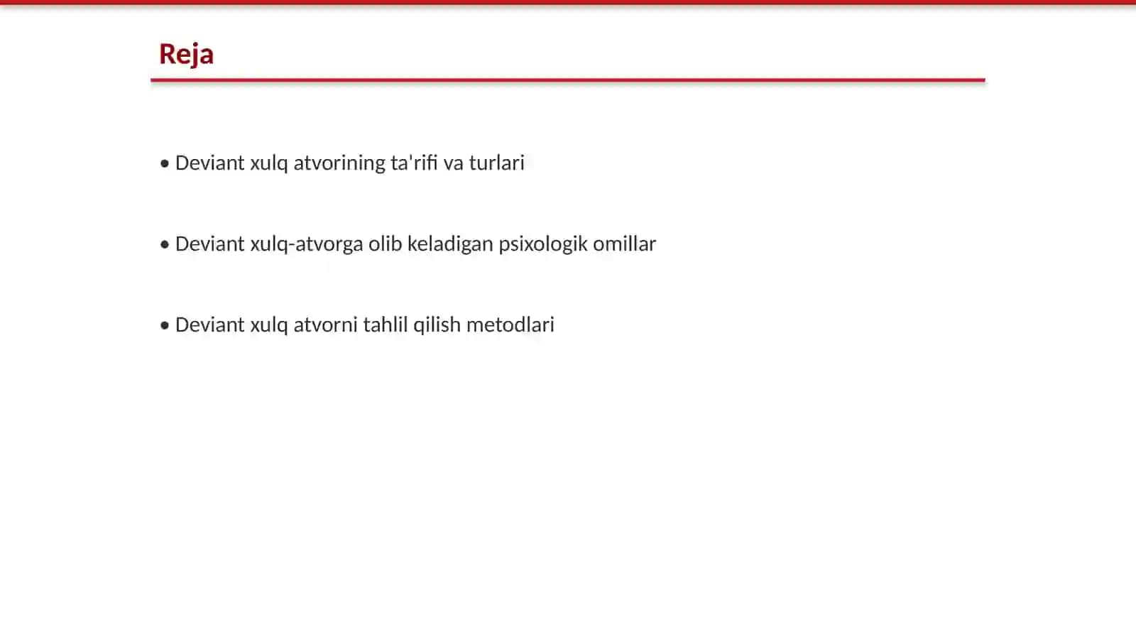 Deviant xulq atvor psixologiyasi 2