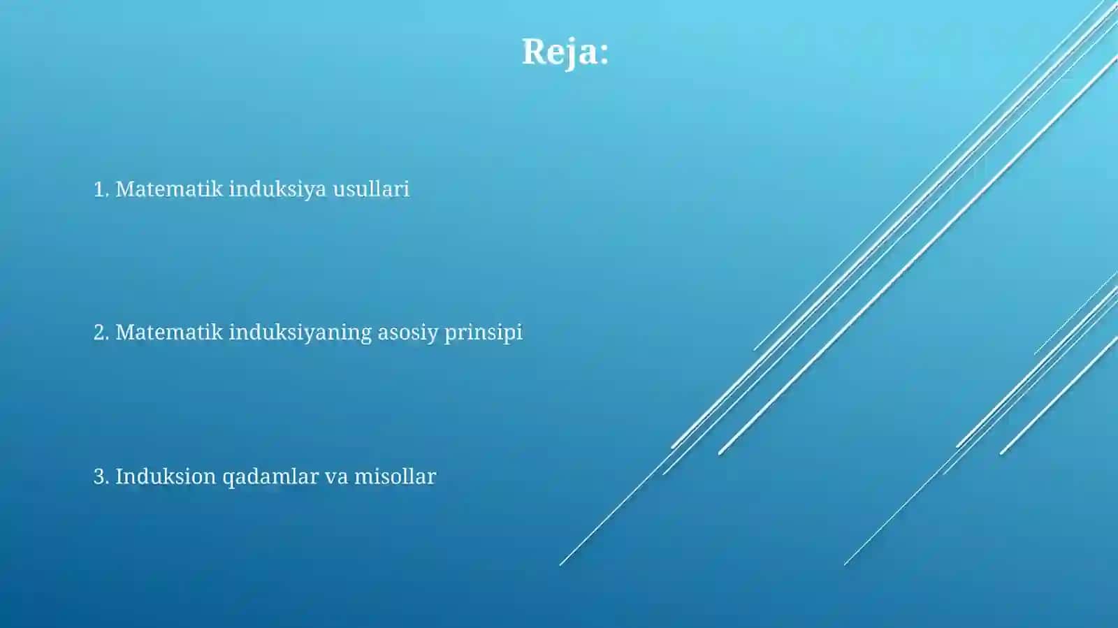 Matematik induksiya usullari 2