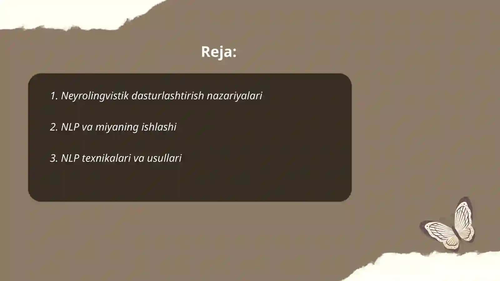 Neyrolingvistik dasturlashtirish texnalogiyasi 2