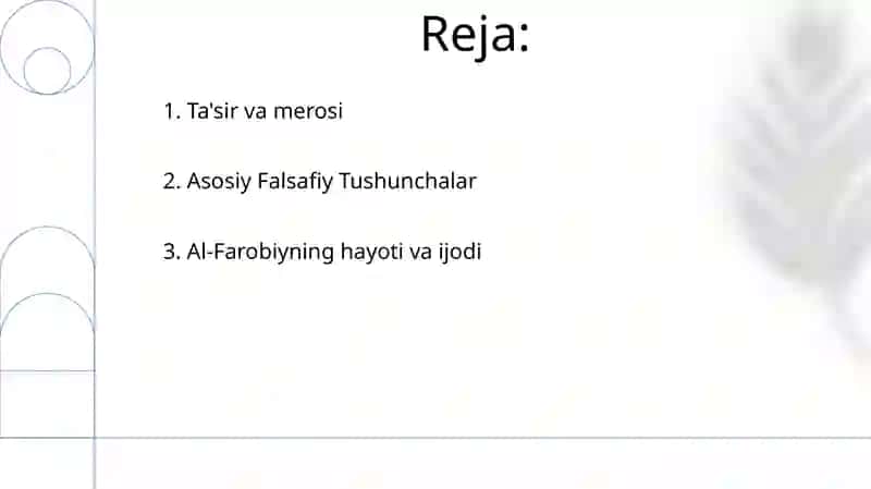 Abu Nasr Farobiy faoliyatining õrganilishi 2