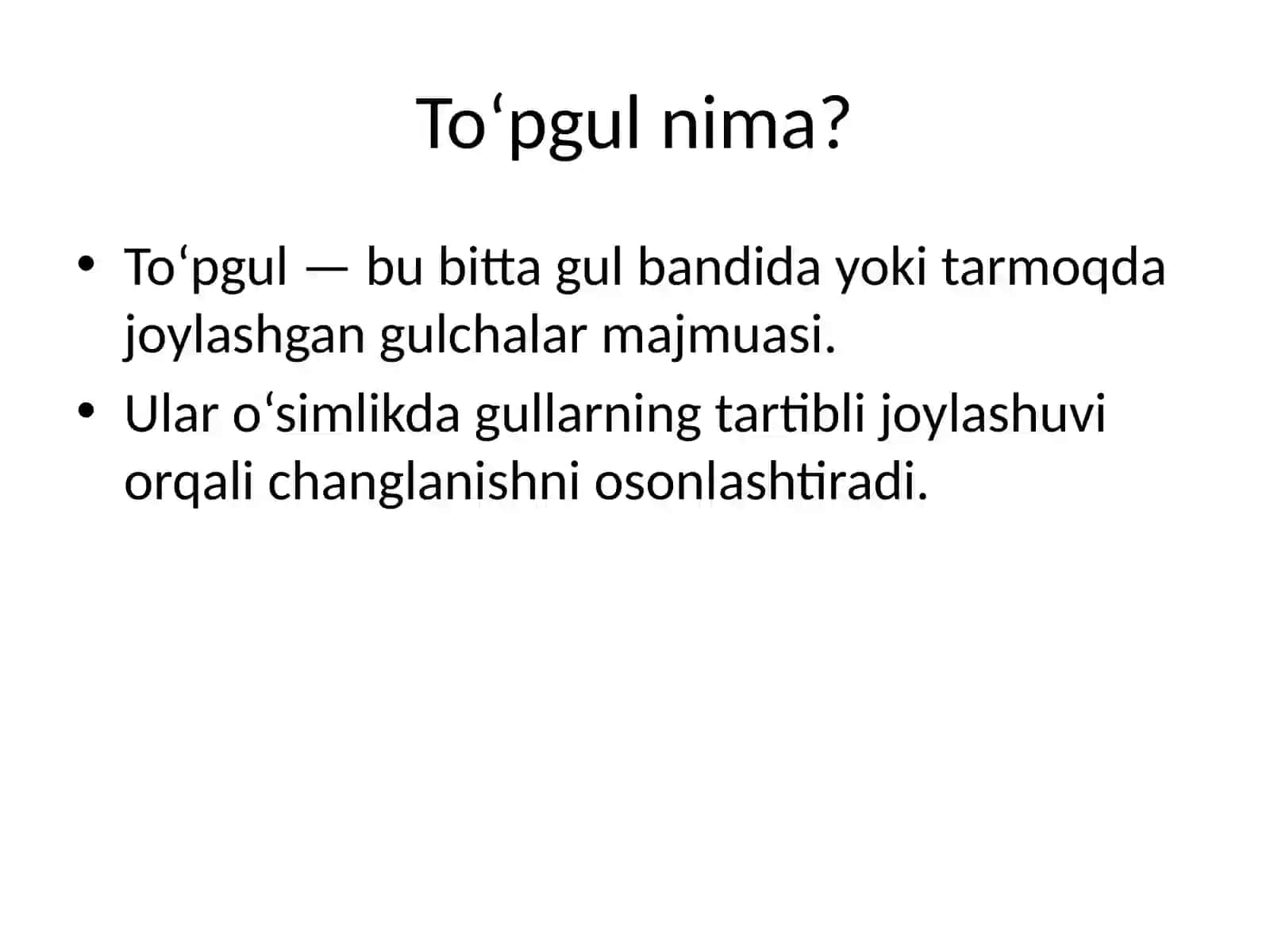 To‘pgullar va ularning asosiy morfologik tiplari 2