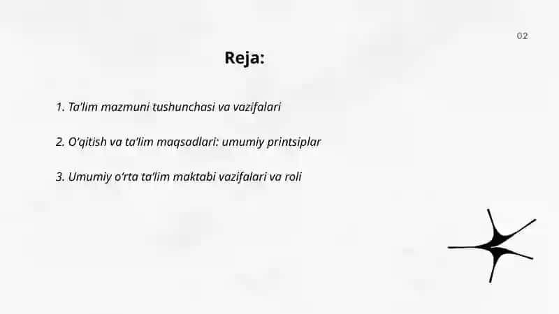 Taʼlim mazmuni 2