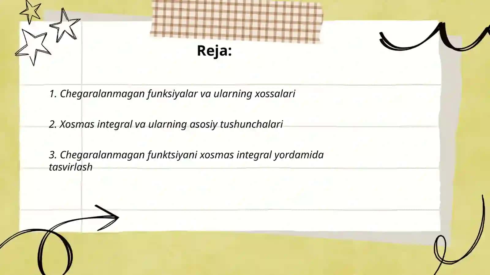 Chegaralanmagan funksiyalar va ularning xossalari 2