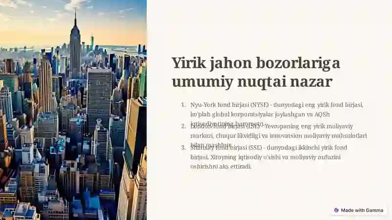 Global moliyaviy landshaftga kirish 2