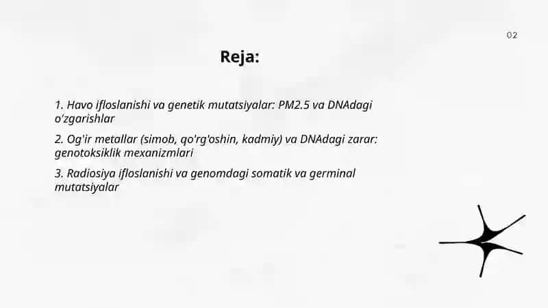 Atrof muhit ifloslanishining genetik asoratlari 2
