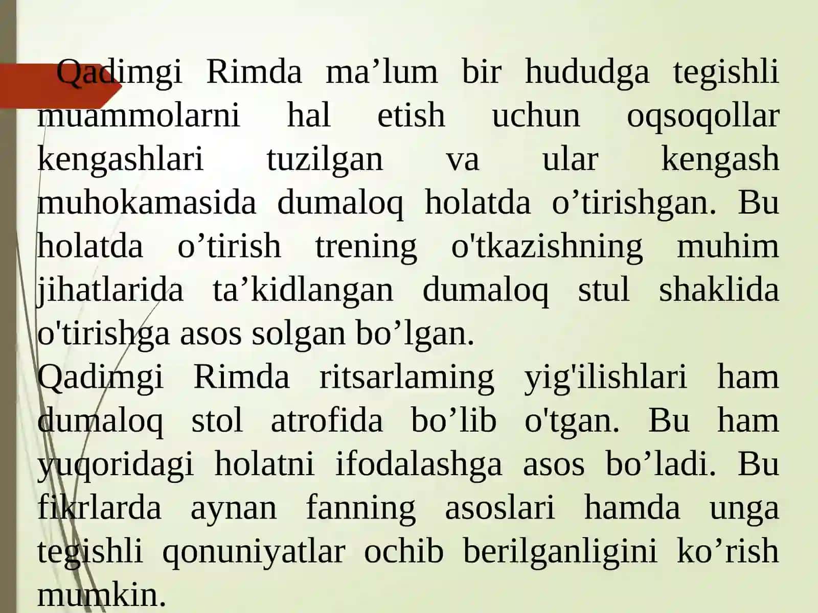 Trening rivojlanish tarixi 2
