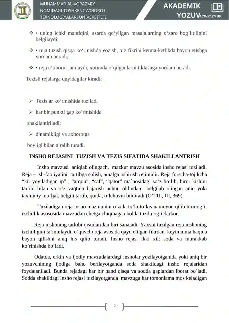 REJA. REJA TURLARI 2