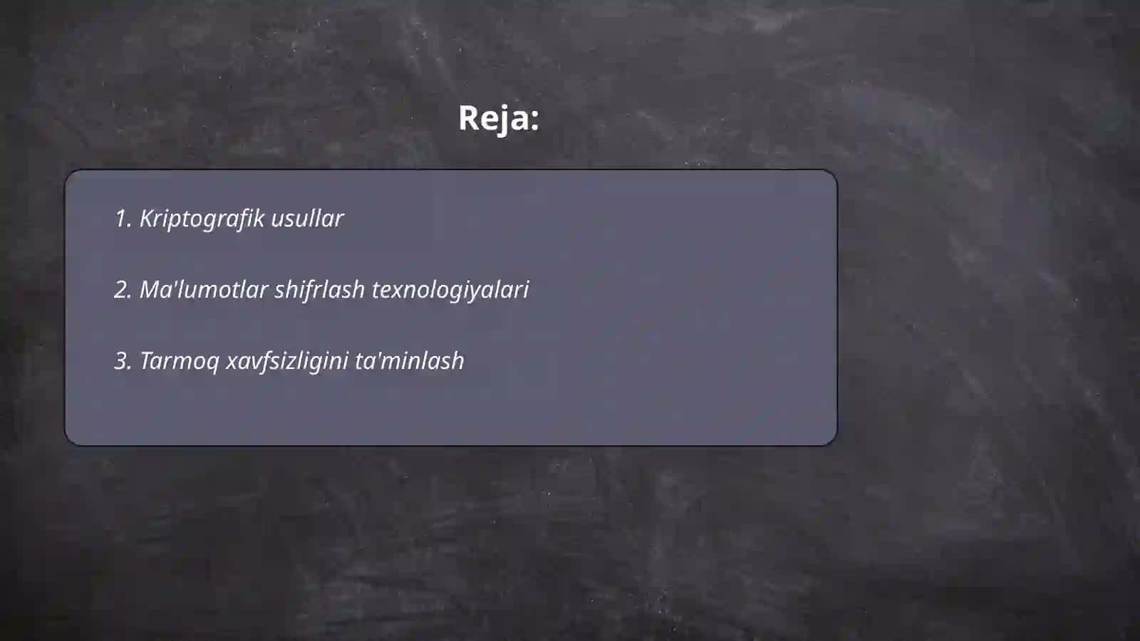 Axborot xavfsizligi muammolari 2