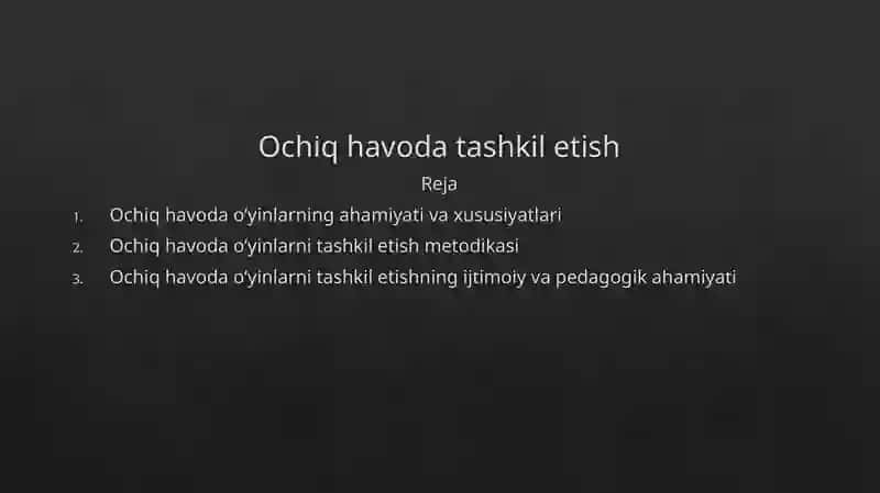 Ochiq havoda o‘yinlar tashkilotish 2