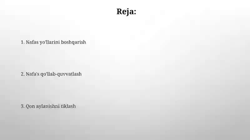 Reanimatsiya asoslari 2