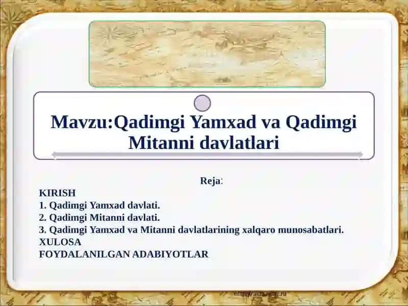 Jahontarixifanidantayyorlagan 2