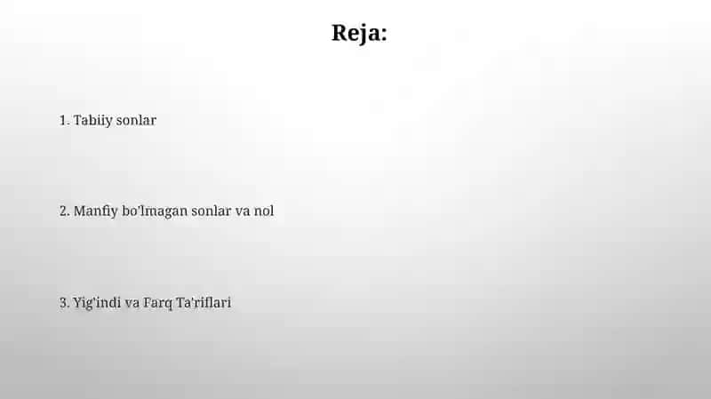 Tabiiy son va nol tushunchasi 2