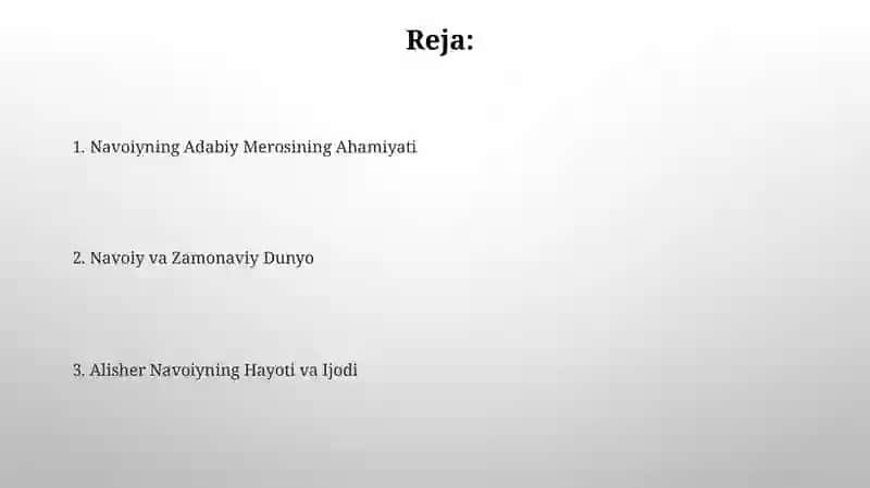 Alisher Navoiy mavzusida taqdimot 2