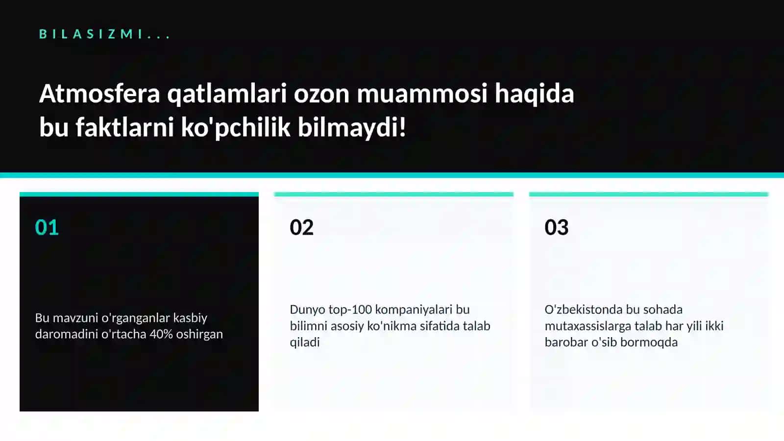 Atmosfera qatlamlari ozon muammosi 2