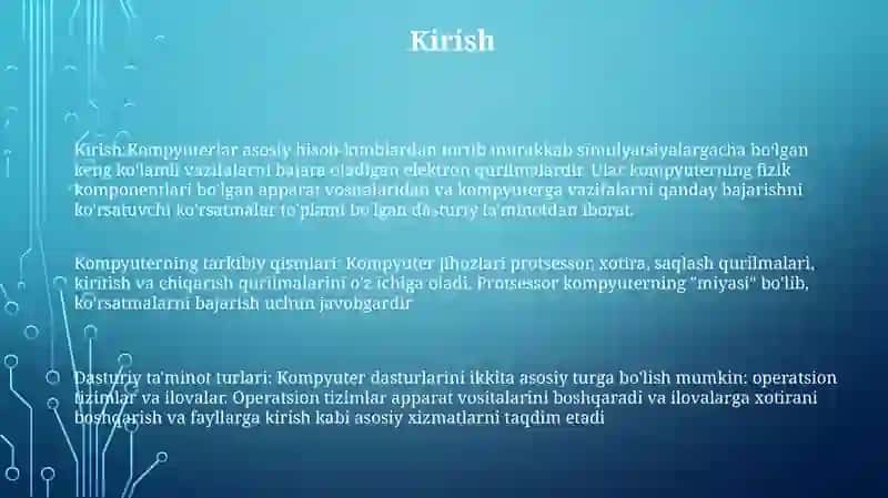 Kompyuterlarning Dasturiy Va Texnik Ta'Minoti Haqida Tushuncha 2