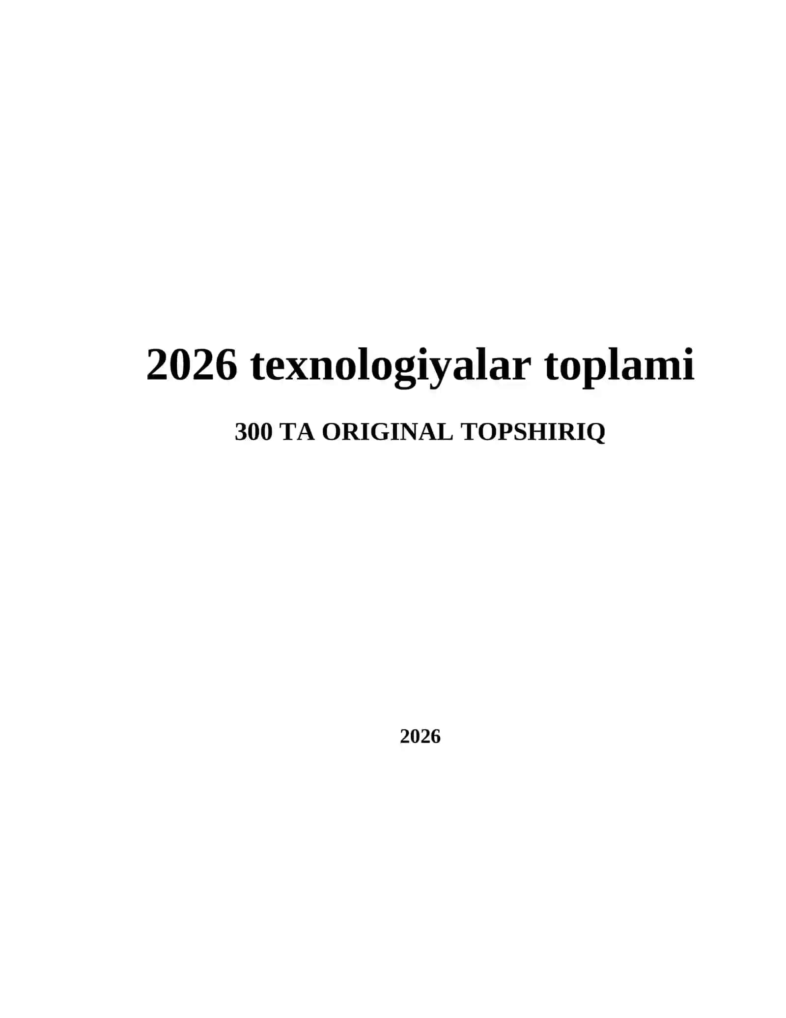 2026 texnologiyalar toplami 2
