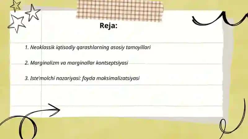 Neoklassik iqtisodiy qarashlar 2
