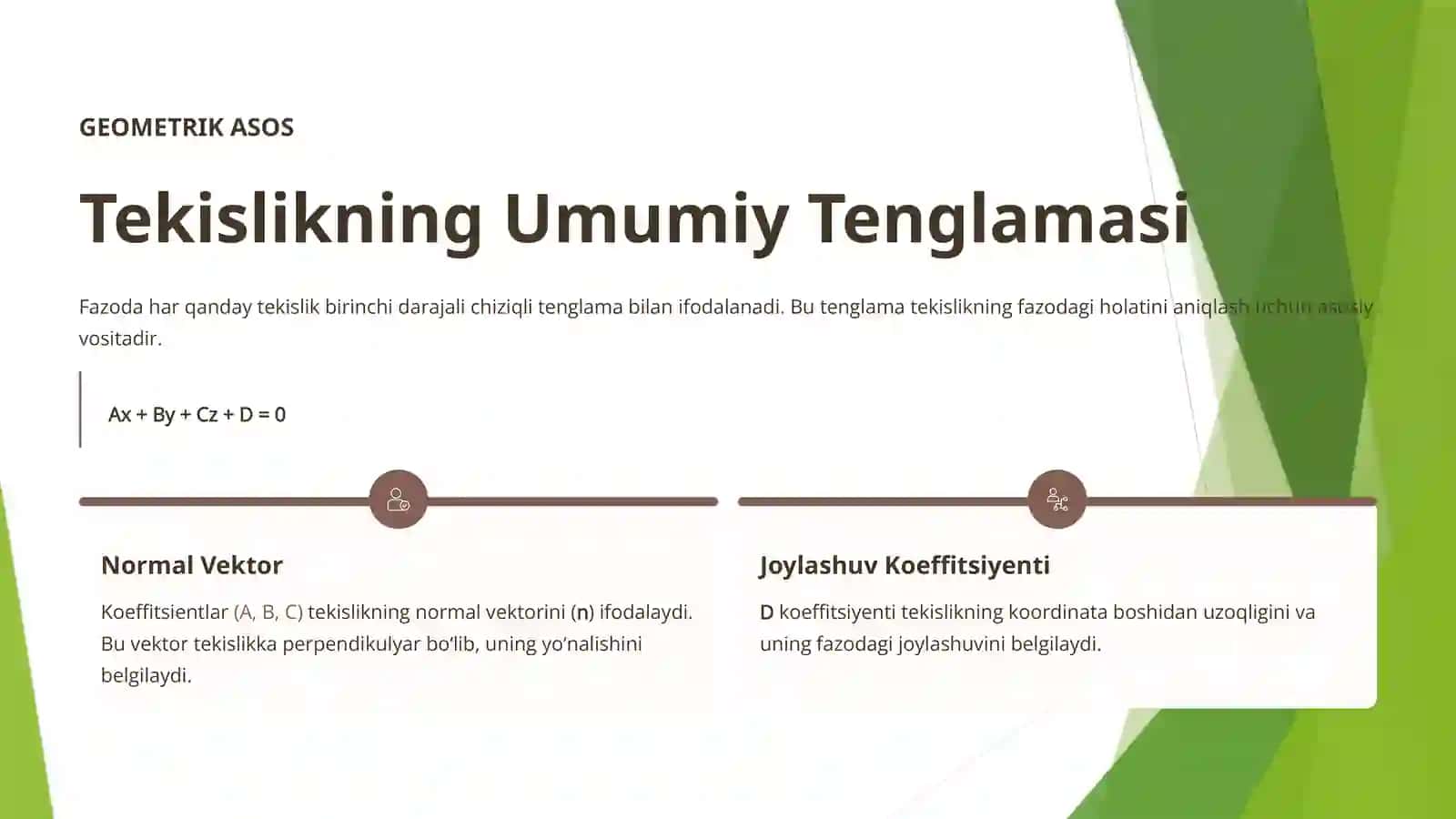 Fazoviy Geometriyaga Tenglamalar 2