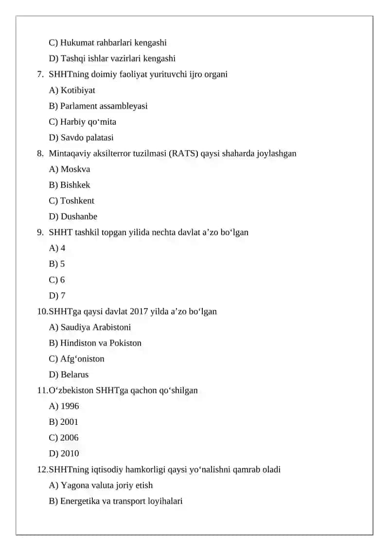 SHHTning faoliyati 2