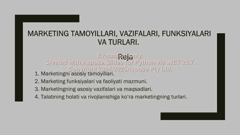 Marketing tamoyillari 2