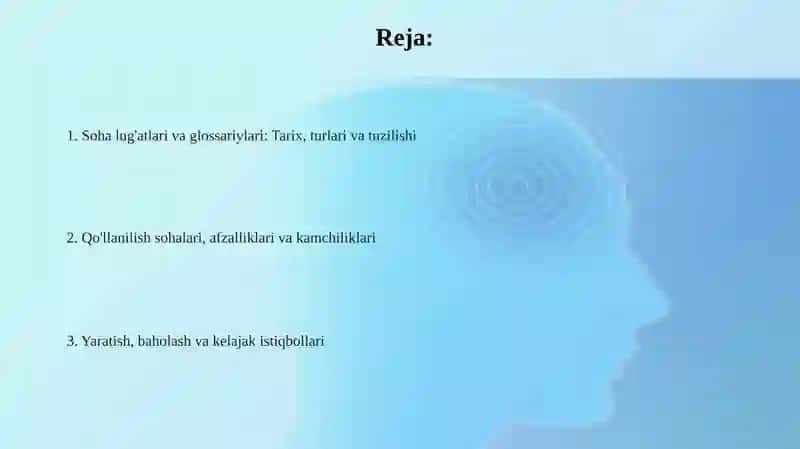 Soha lug'atlari va glossariylari 2