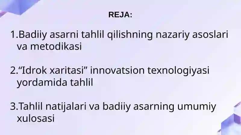 Badiiy asar tahlili (ixtiyoriy) 2