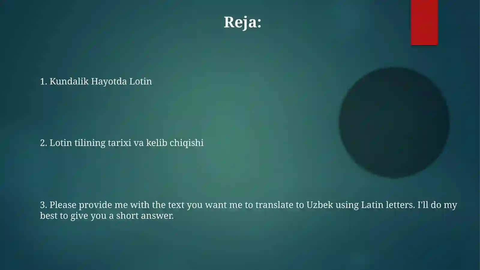 Lotin tili va terminologiya 2
