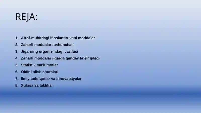 Atrof-muhitdagi Ifloslantiruvchi Moddalar 2