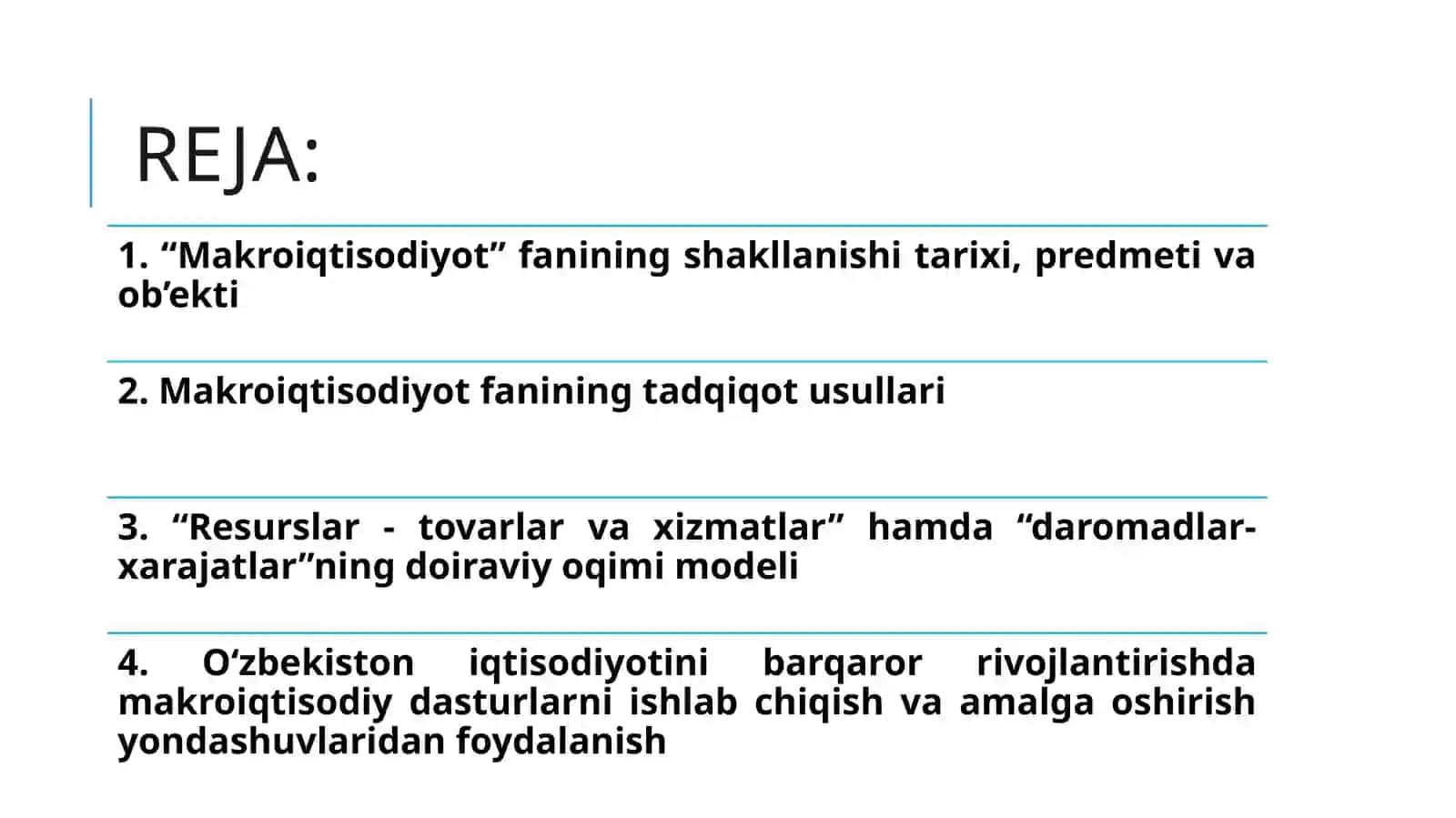 MAKROIQTISODIYOT FANI 2