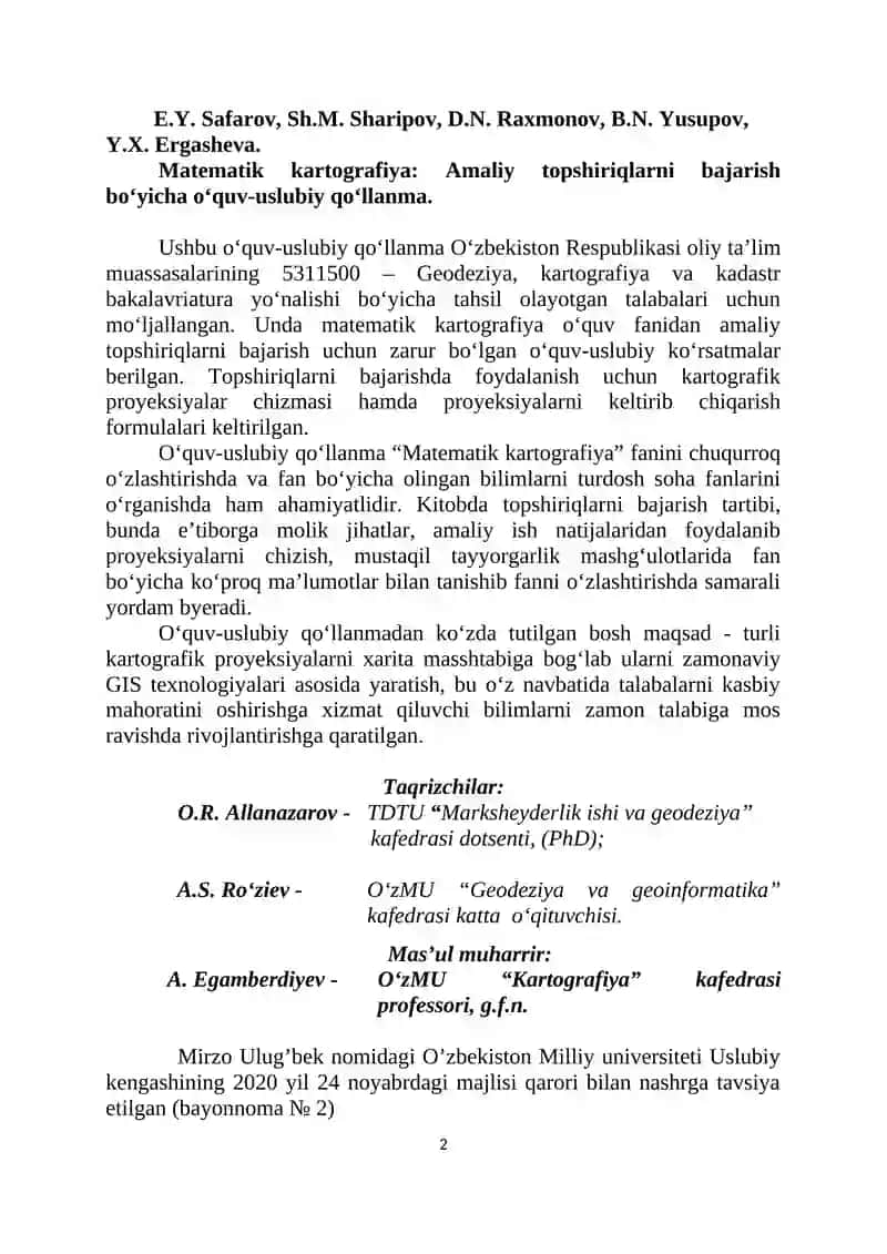 Matematik Kartografiya 2