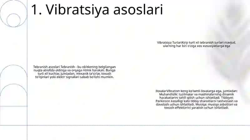 Vibratsiya Turlari 2