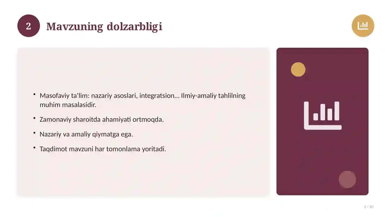 Masofaviy ta'lim: nazariy asoslari, integratsion yondashuvda 2