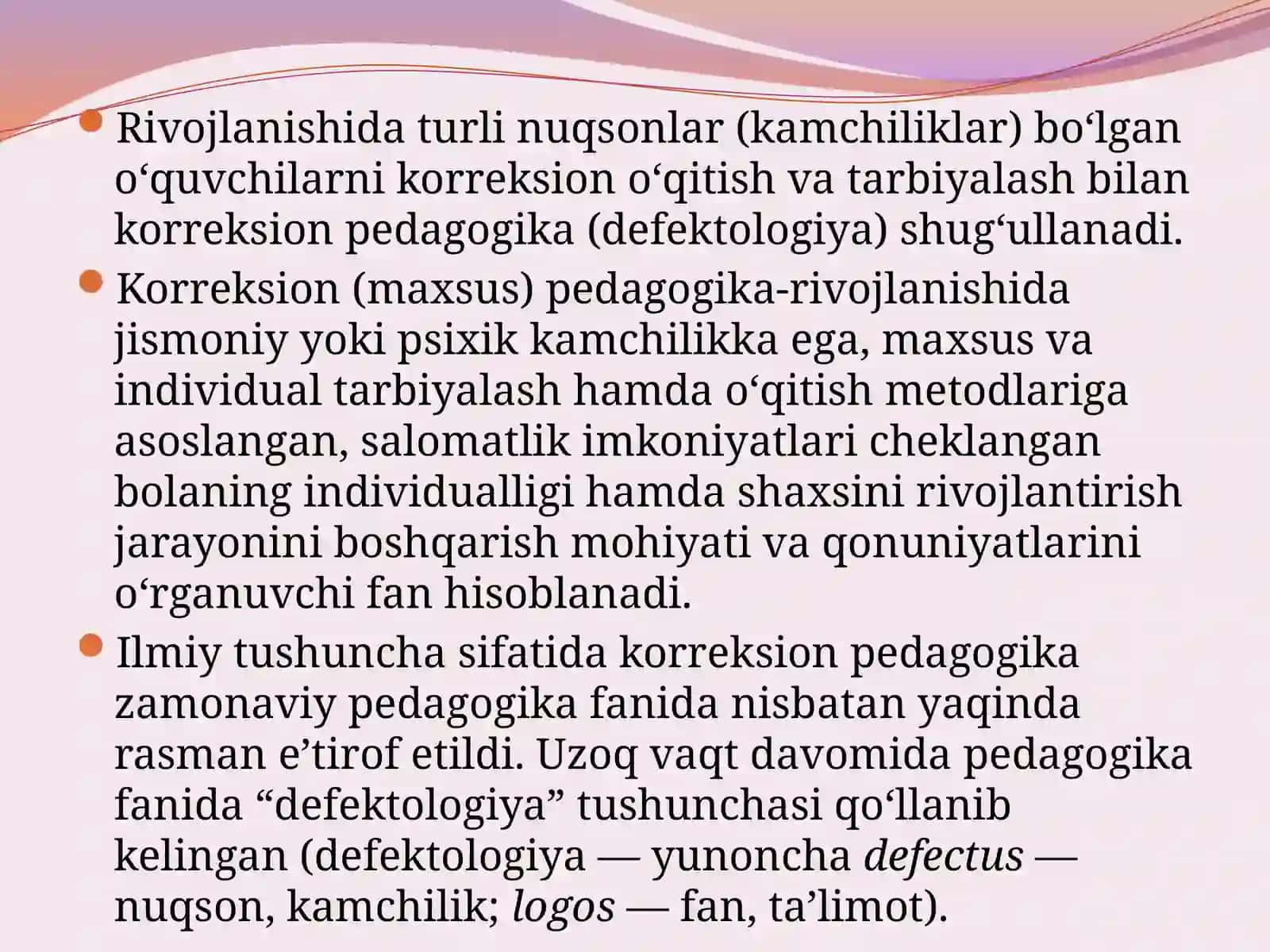 Korreksion pedagogikaning asosiy vazifalari 2