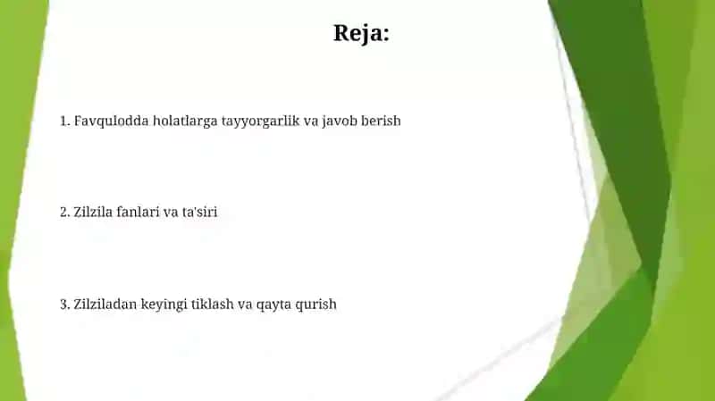 Zilzila va unda harakatlanish qoidalari 2