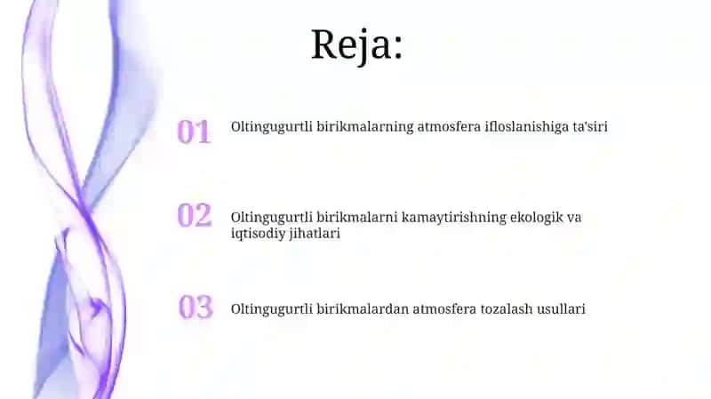Oltingugurtli birikmalarning atmosfera ifloslanishiga ta'siri 2