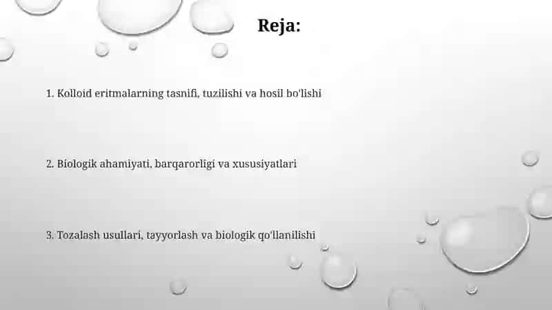 Biologik jarayonlardagi kolloid eritmalar 2