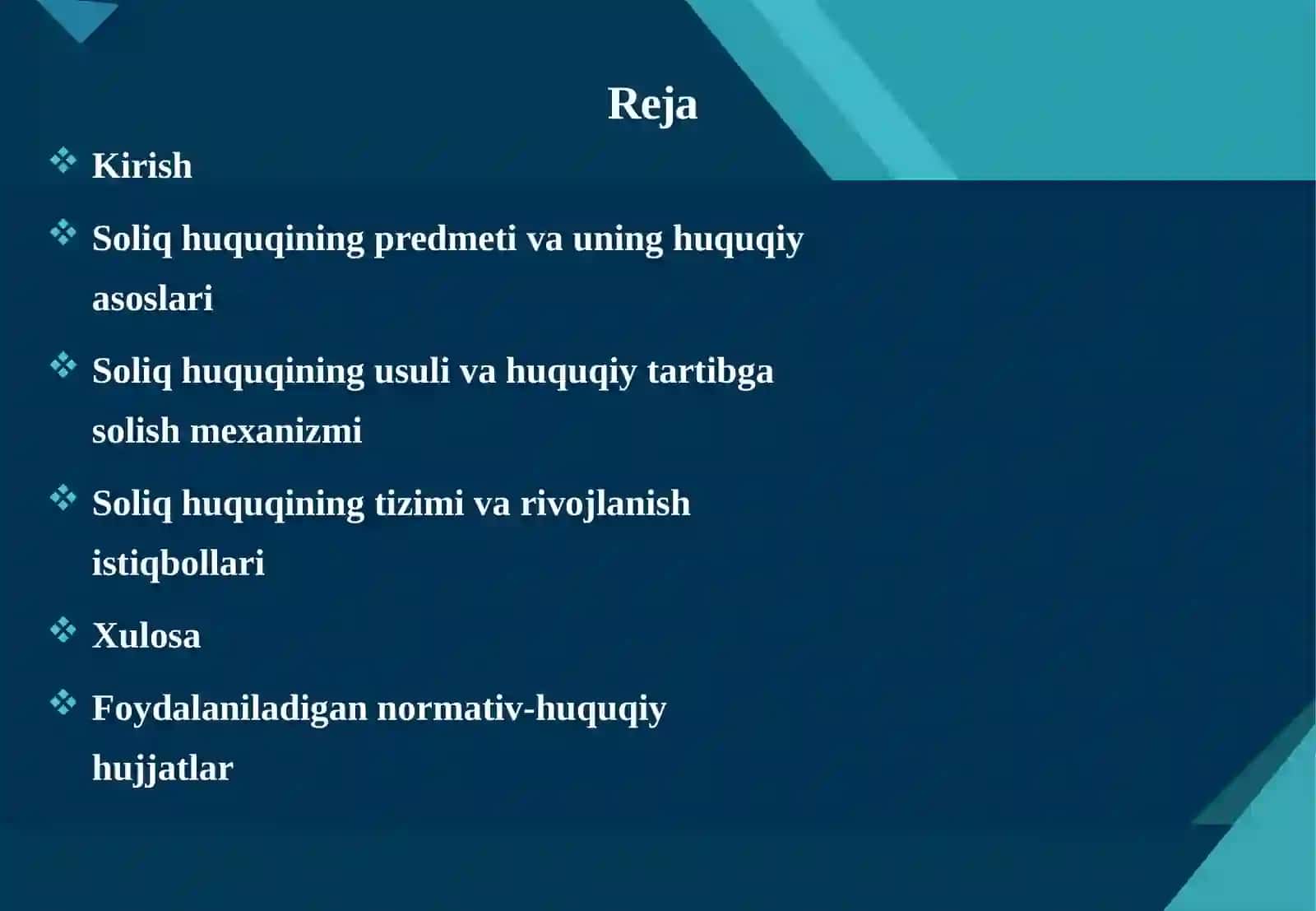 Soliq huquqining predmeti, usuli va tizimi 2