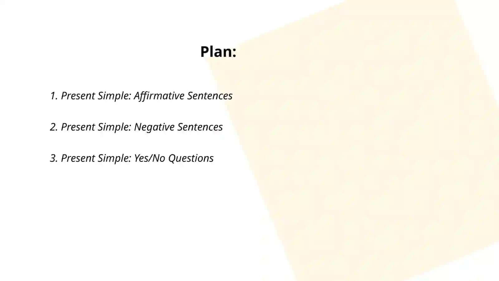 Present simple 2