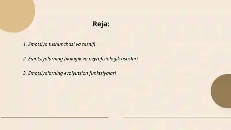 Emotsiyalar va ularning funksiyalari 2