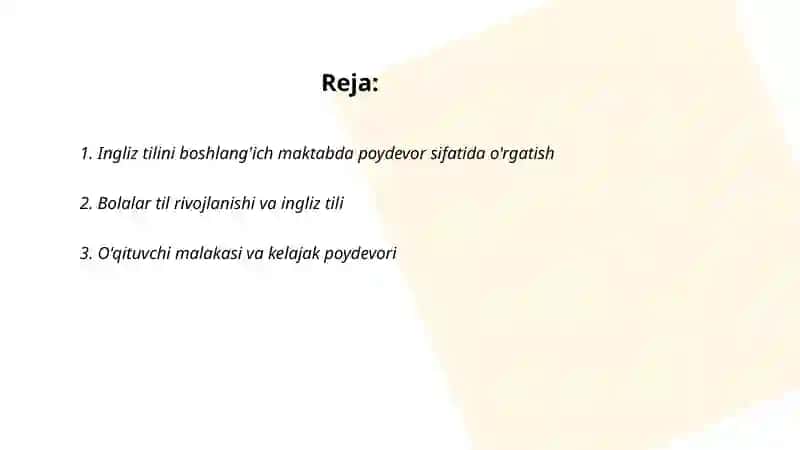Ingliz tili kelajak poydevori 2