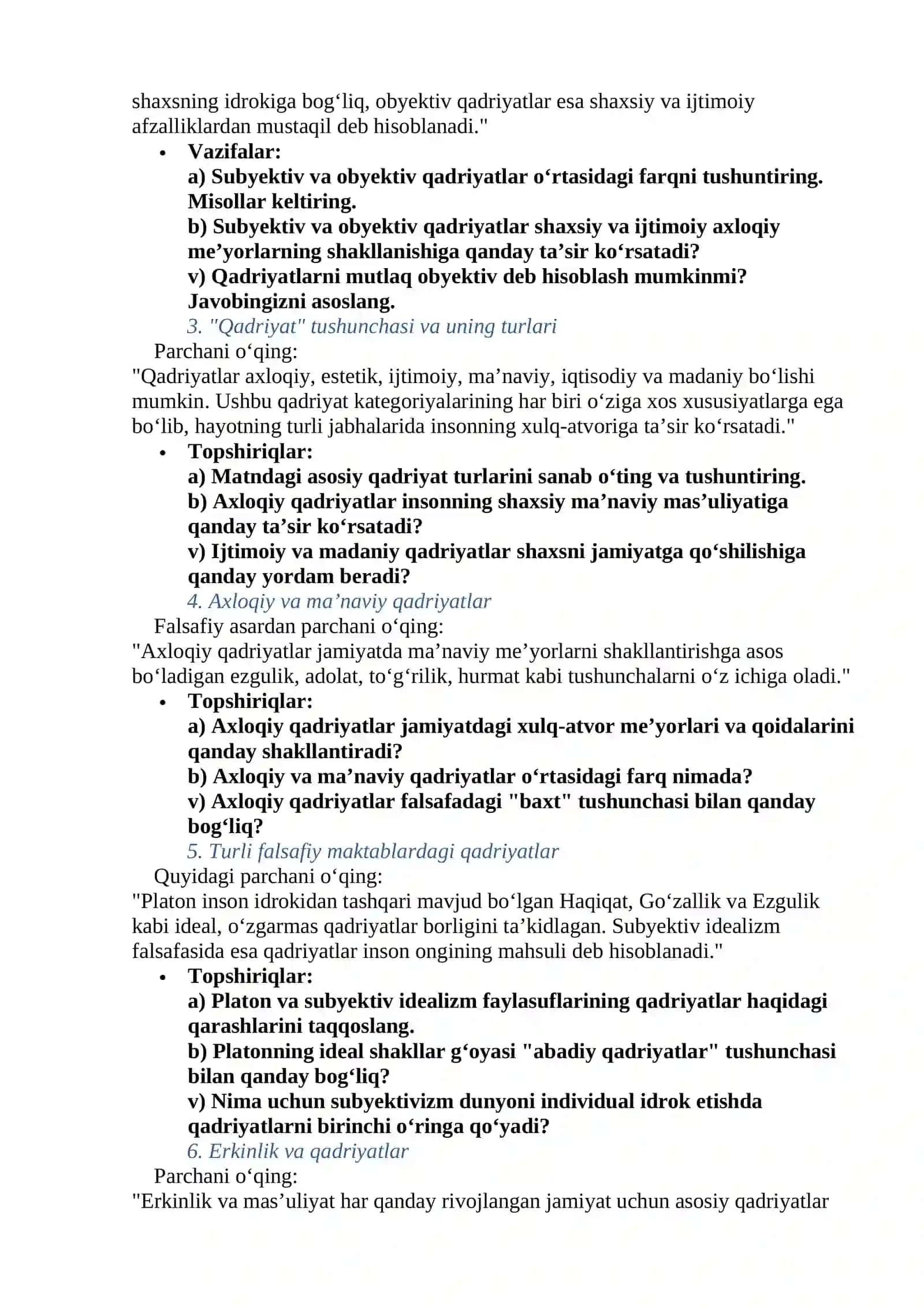 Qadriyatlar falsafasi 2