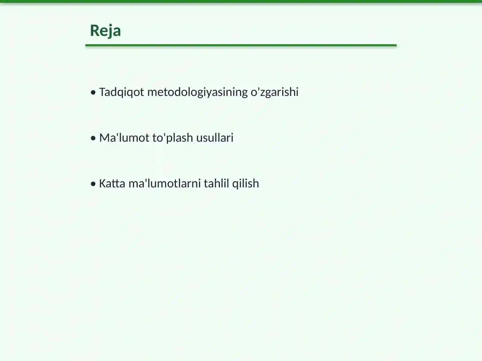 Tadqiqot olib borishning zamonaviy usullari 2