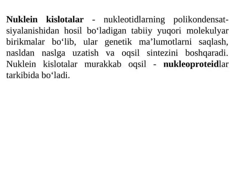 Nuklein Kislotalar 2