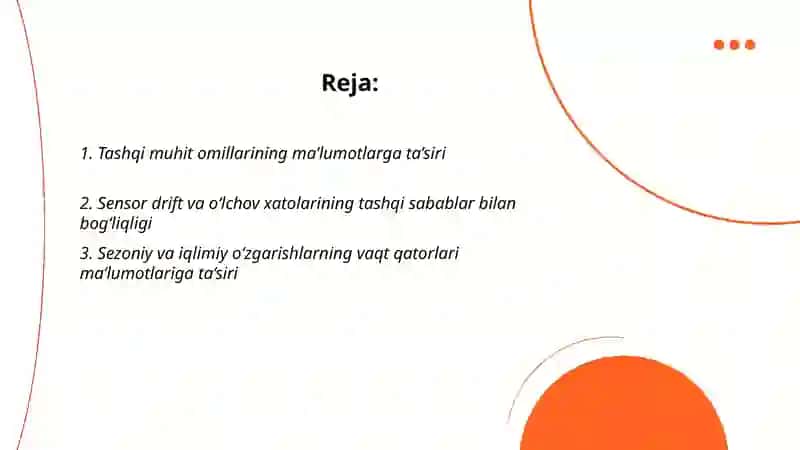 Tashqi muhit omillari ma’lumotlarga ta’sir qiladi 2