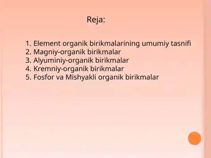 Element-organik birikmalar 2