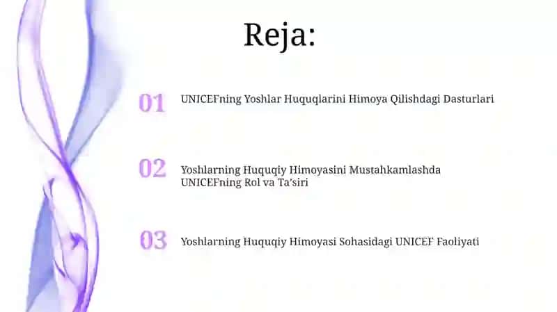 UNICEFning Yoshlar Huquqlarini Himoya Qilishdagi Dasturlari 2